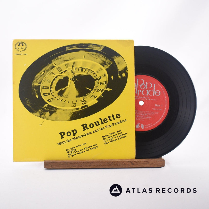 The Moonrakers Pop Roulette 7" LP Vinyl Record - Front Cover & Record