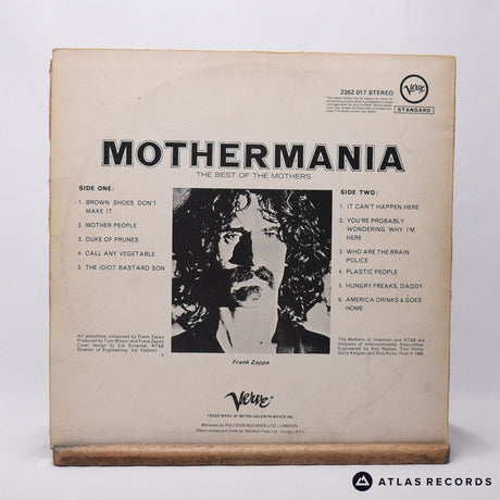 The Mothers - Mothermania (The Best Of The Mothers) - LP Vinyl Record - VG+/VG+