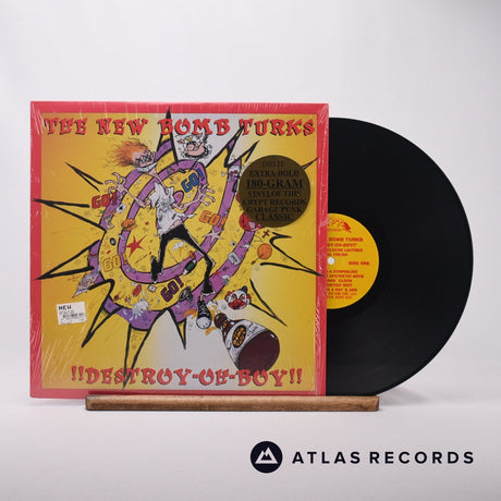 The New Bomb Turks !!Destroy-Oh-Boy!! LP Vinyl Record - Front Cover & Record