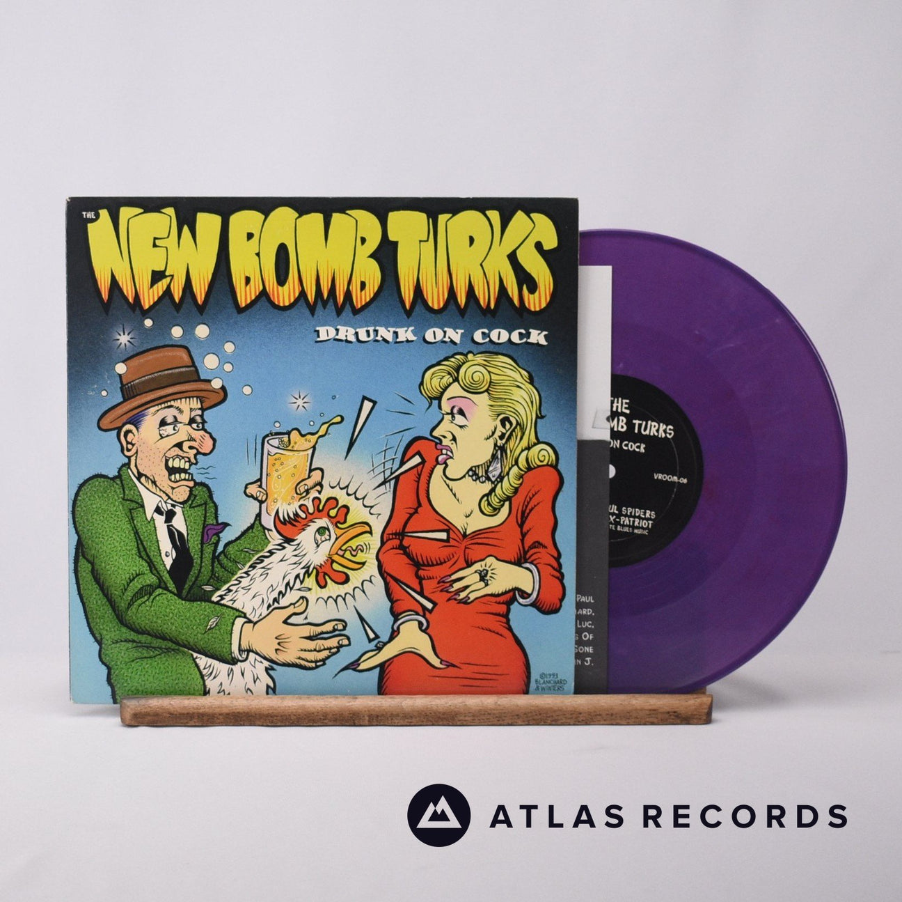 The New Bomb Turks Drunk On Cock 10" Vinyl Record - Front Cover & Record