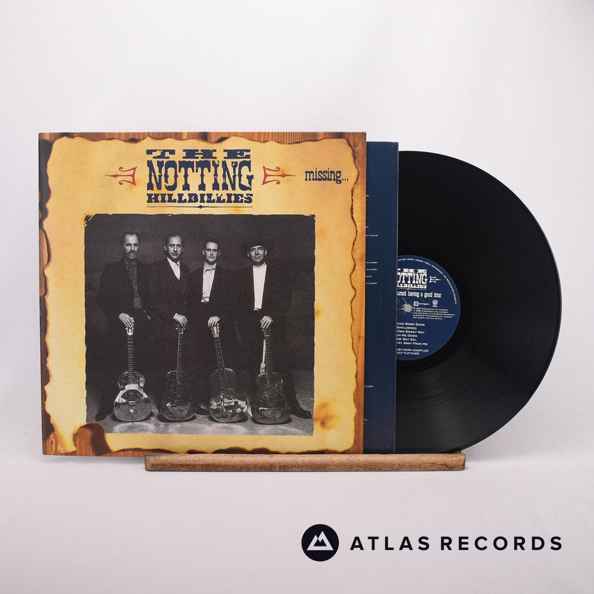 The Notting Hillbillies Missing... Presumed Having A Good Time LP Vinyl Record - Front Cover & Record