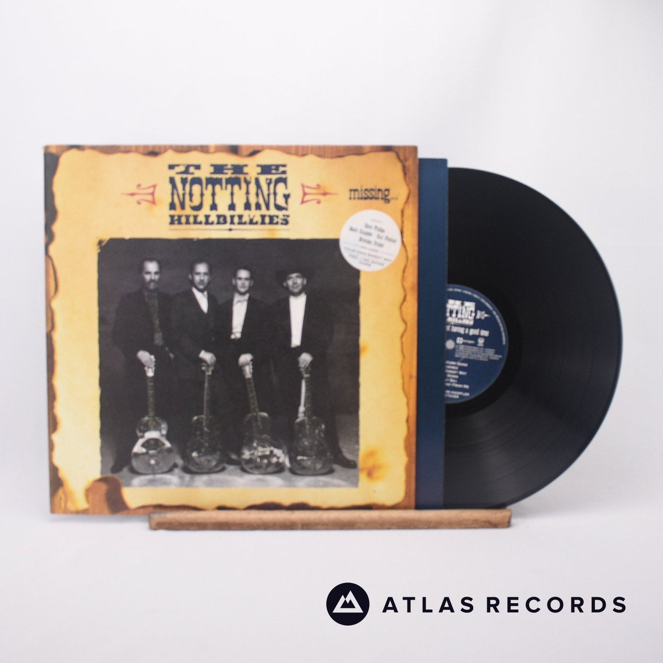 The Notting Hillbillies Missing... Presumed Having A Good Time LP Vinyl Record - Front Cover & Record