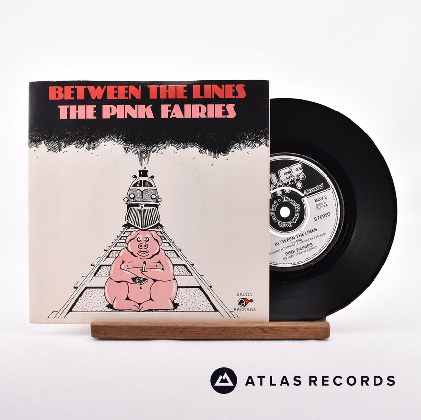 The Pink Fairies Between The Lines 7" Vinyl Record - Front Cover & Record
