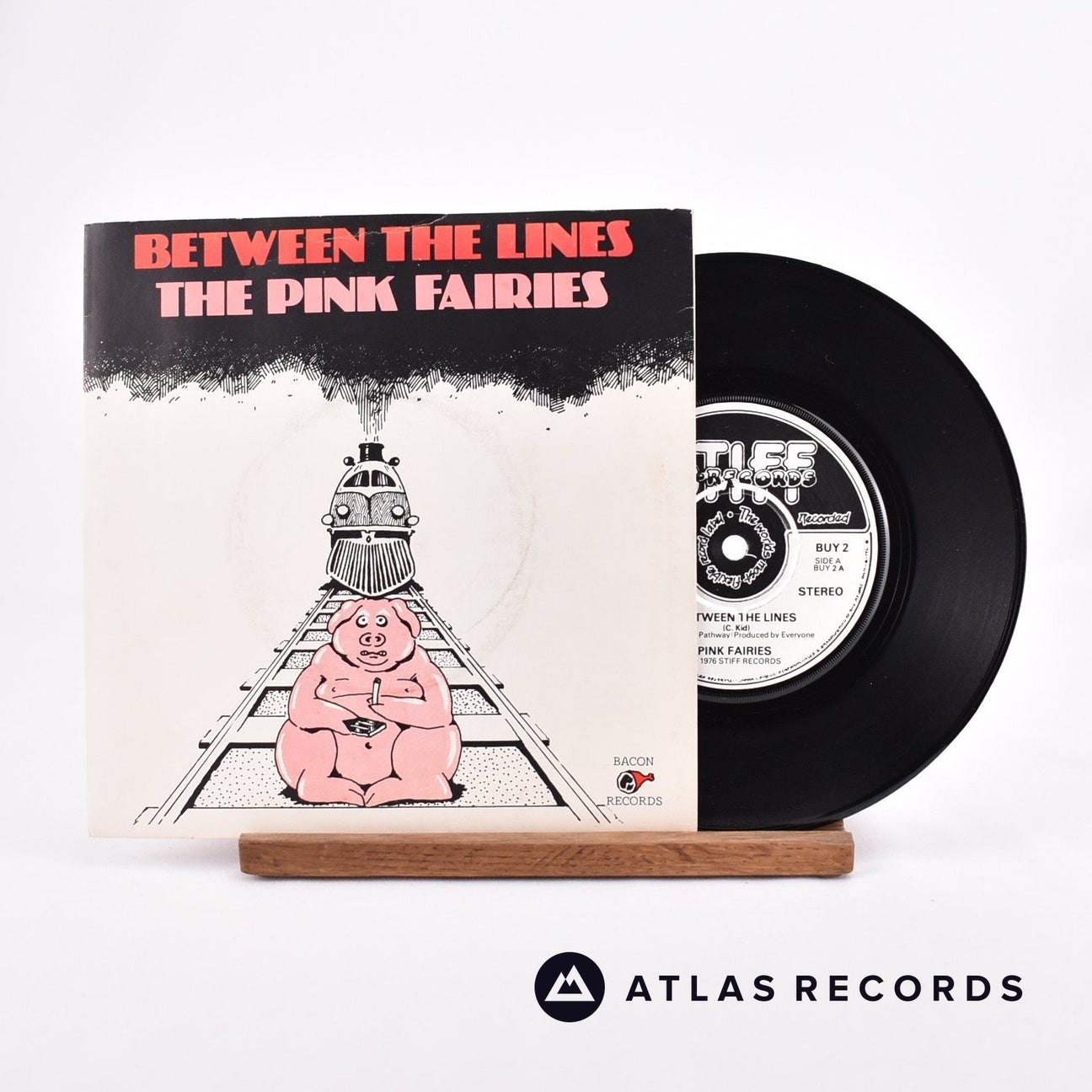 The Pink Fairies Between The Lines 7" Vinyl Record - Front Cover & Record