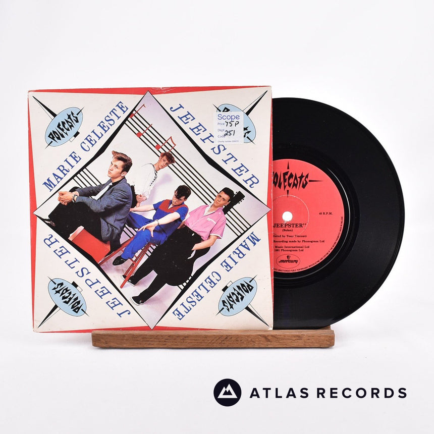 The Polecats Jeepster 7" Vinyl Record - Front Cover & Record