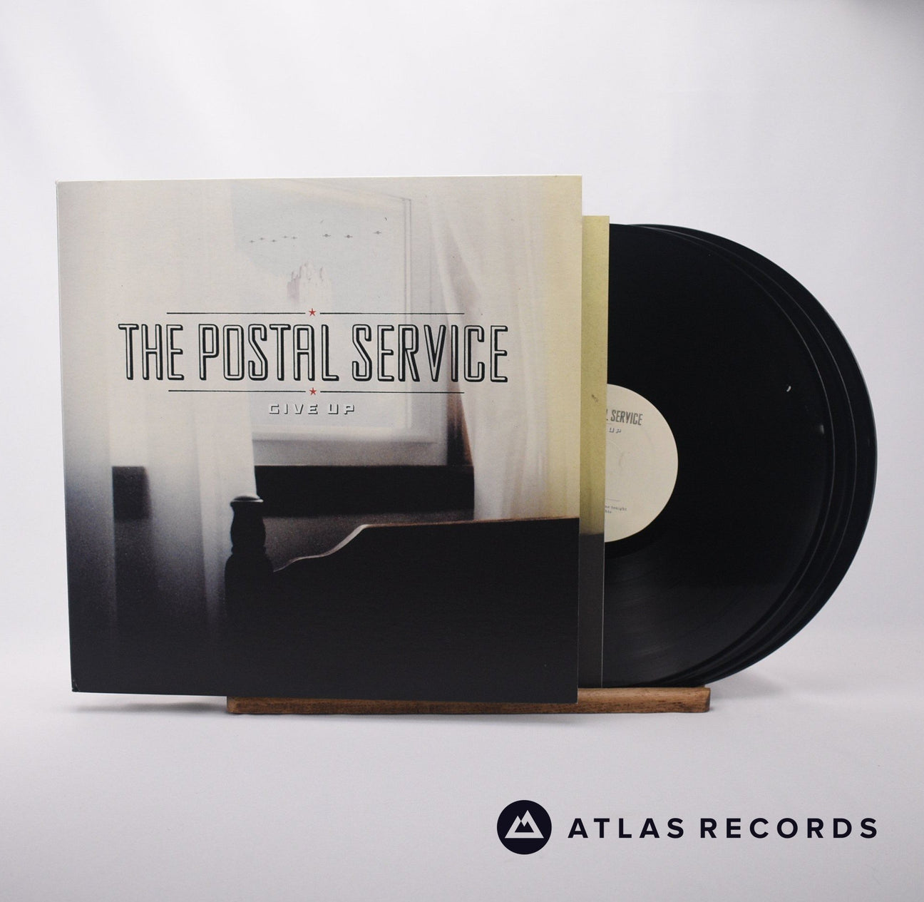 The Postal Service Give Up Double LP + LP Vinyl Record - Front Cover & Record