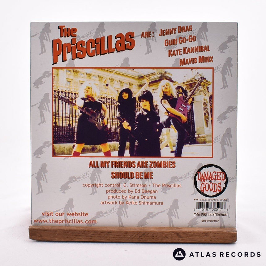 The Priscillas - All My Friends Are Zombies - Blue 7" Vinyl Record - NM/NM