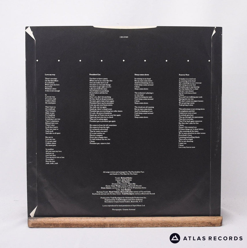 The Psychedelic Furs - Forever Now - Poster A1 B3 LP Vinyl Record - EX/VG+