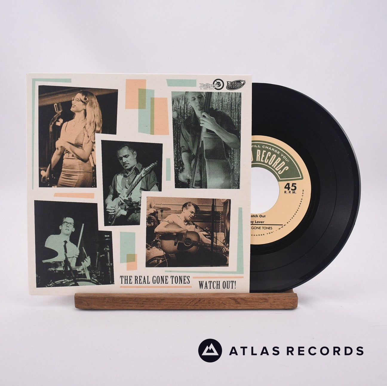 The Real Gone Tones Watch Out! 7" Vinyl Record - Front Cover & Record