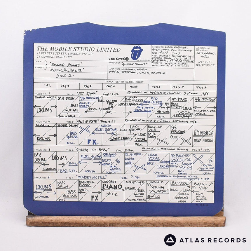 The Rolling Stones - Black And Blue - A2 B1 LP Vinyl Record - VG+/EX