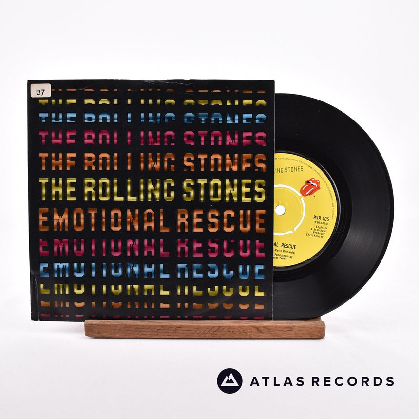 The Rolling Stones Emotional Rescue 7" Vinyl Record - Front Cover & Record