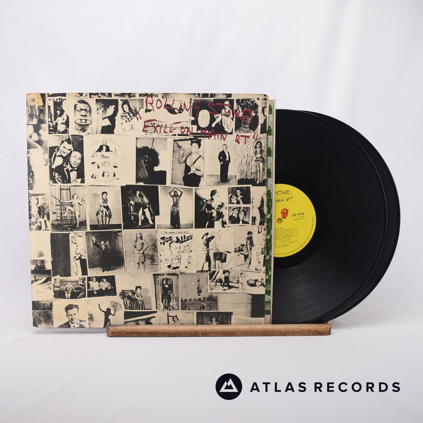 The Rolling Stones Exile On Main St. Double LP Vinyl Record - Front Cover & Record