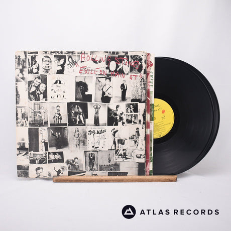 The Rolling Stones Exile On Main St 2 x LP Vinyl Record - Front Cover & Record