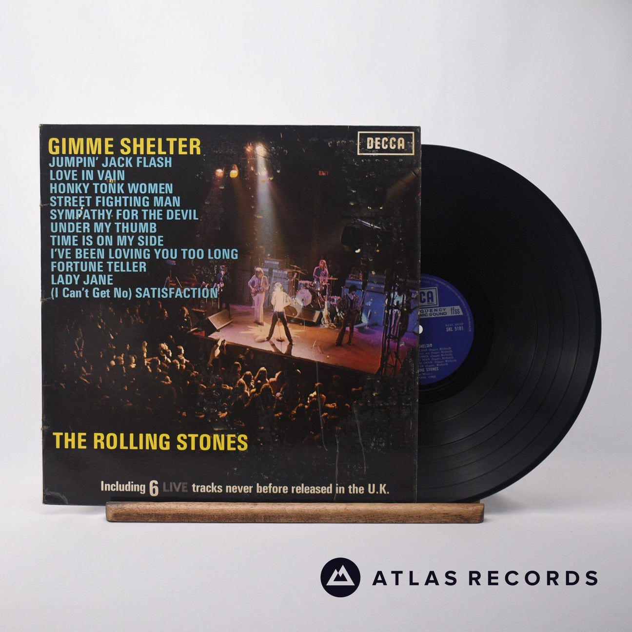 The Rolling Stones Gimme Shelter LP Vinyl Record - Front Cover & Record