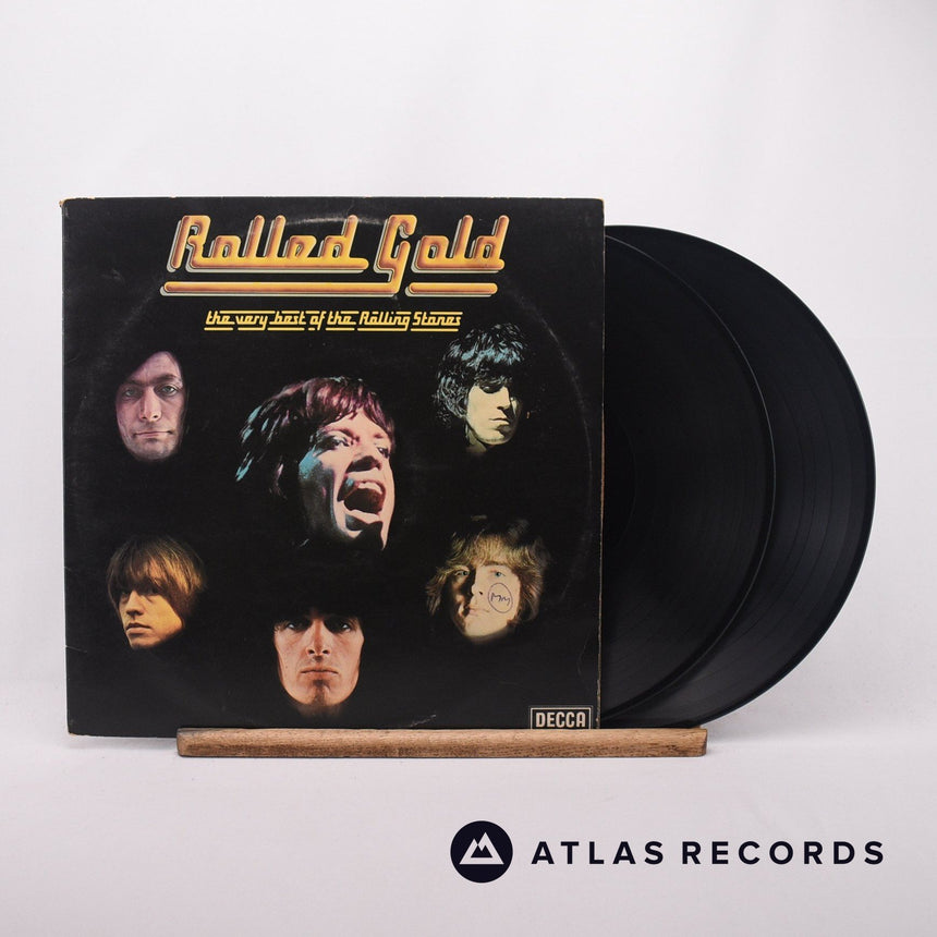 The Rolling Stones Rolled Gold - The Very Best Of The Rolling Stones 2 x LP Vinyl Record - Front Cover & Record