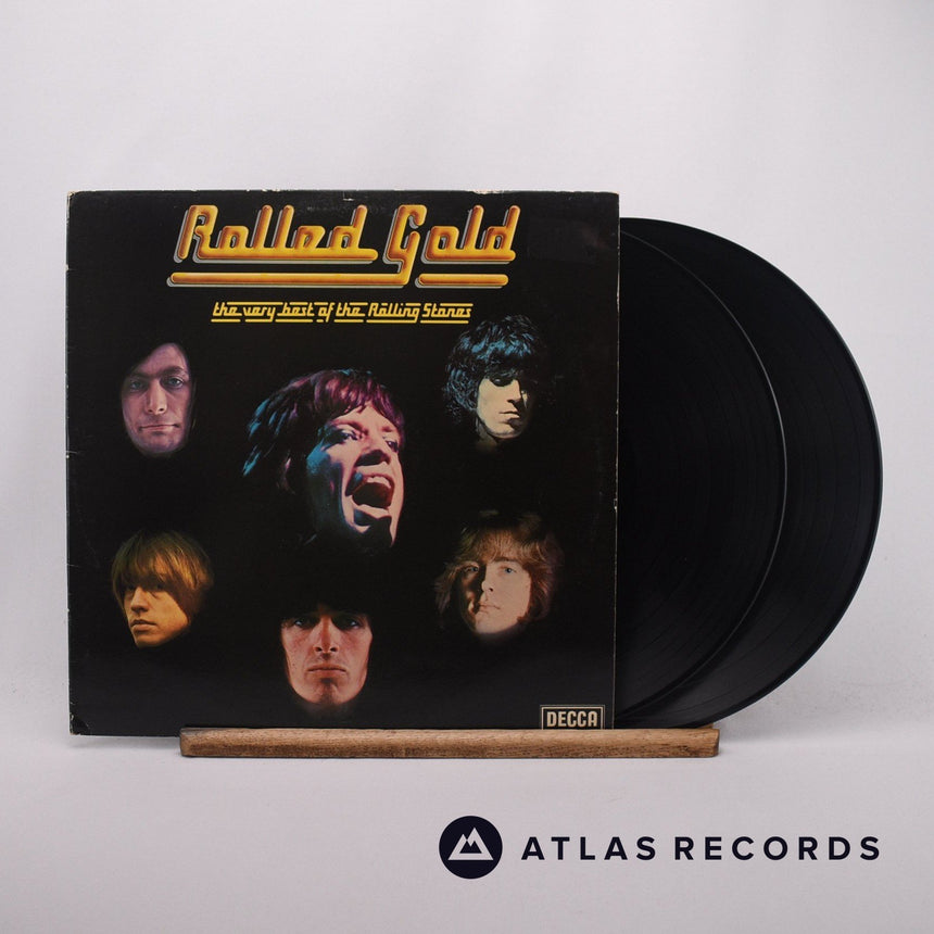 The Rolling Stones Rolled Gold - The Very Best Of The Rolling Stones 2 x LP Vinyl Record - Front Cover & Record