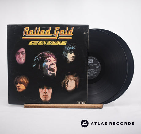 The Rolling Stones Rolled Gold - The Very Best Of The Rolling Stones Double LP Vinyl Record - Front Cover & Record