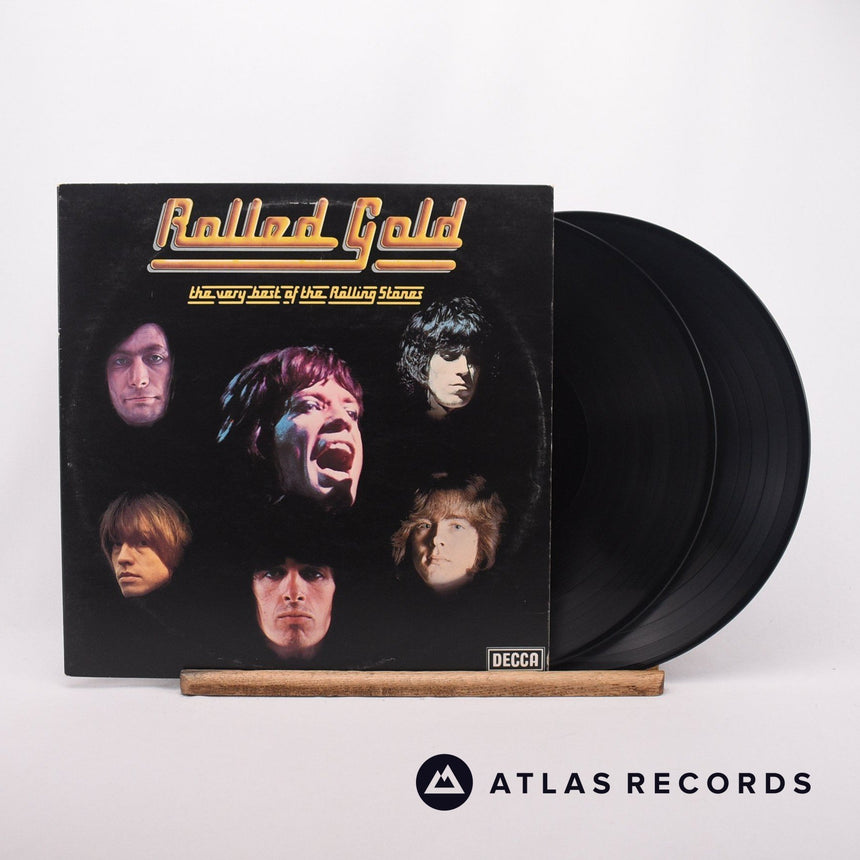 The Rolling Stones Rolled Gold - The Very Best Of The Rolling Stones 2 x LP Vinyl Record - Front Cover & Record