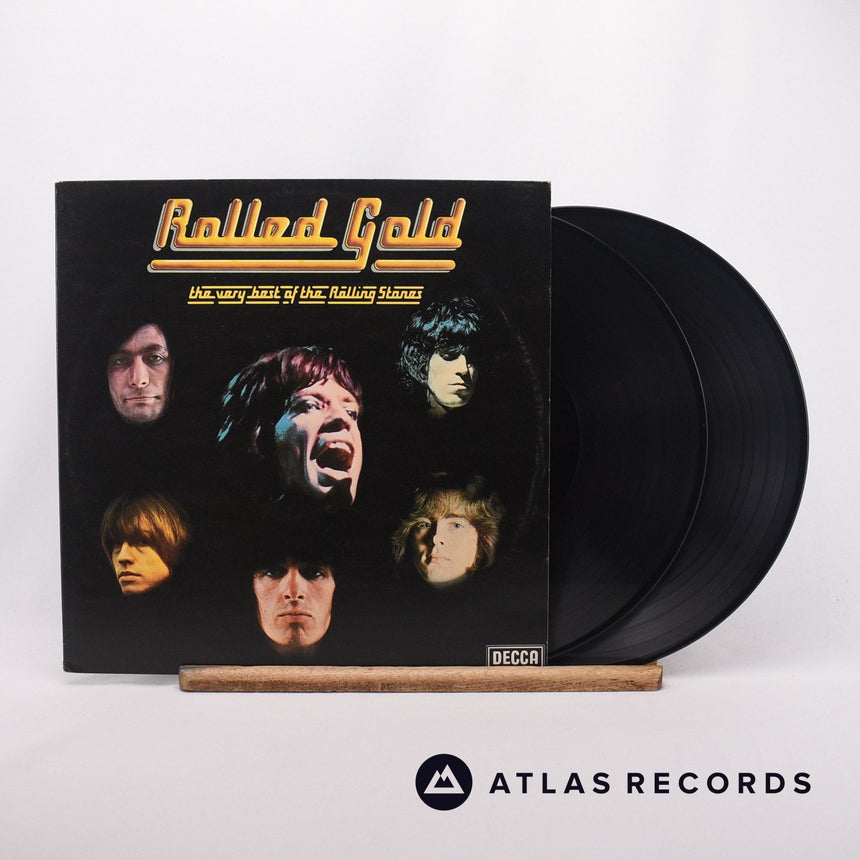 The Rolling Stones Rolled Gold - The Very Best Of The Rolling Stones 2 x LP Vinyl Record - Front Cover & Record