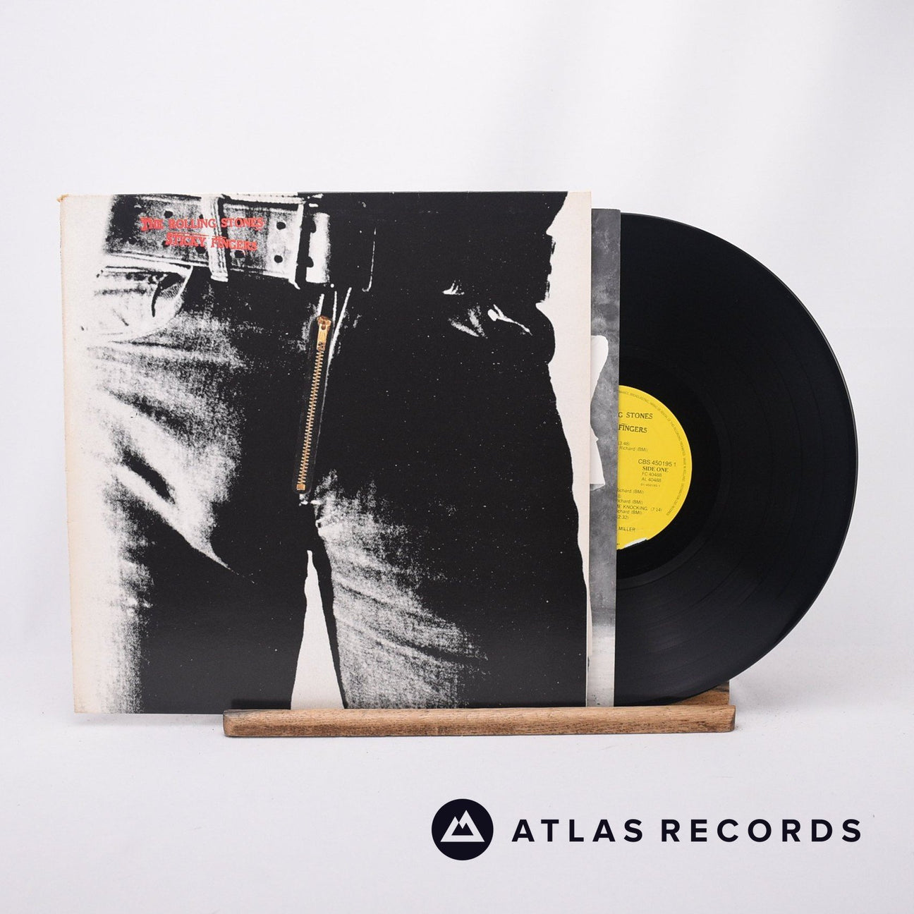 The Rolling Stones Sticky Fingers LP Vinyl Record - Front Cover & Record