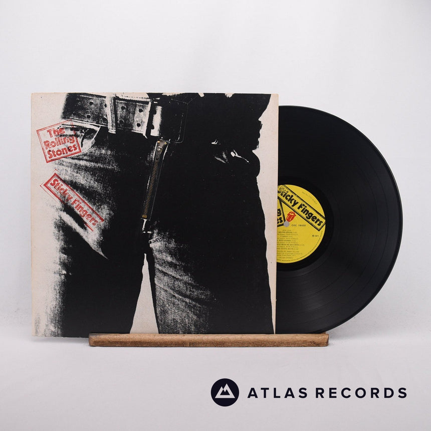 The Rolling Stones Sticky Fingers LP Vinyl Record - Front Cover & Record