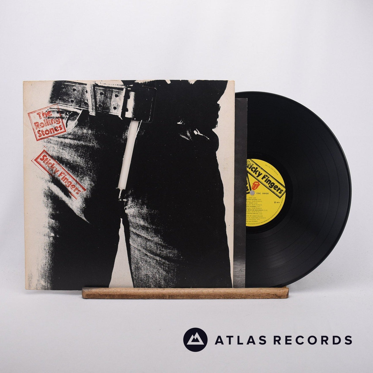 The Rolling Stones Sticky Fingers LP Vinyl Record - Front Cover & Record