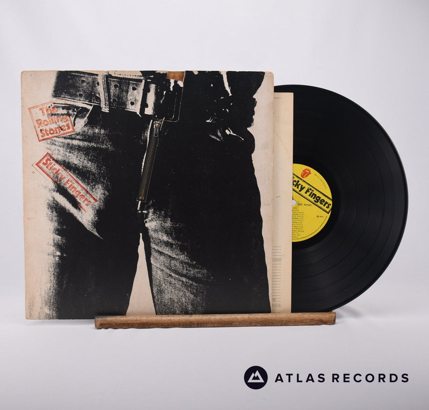 The Rolling Stones Sticky Fingers LP Vinyl Record - Front Cover & Record