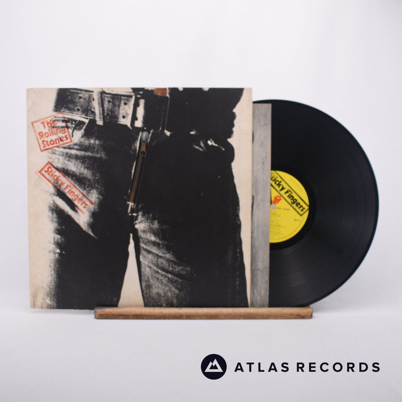 The Rolling Stones Sticky Fingers LP Vinyl Record - Front Cover & Record