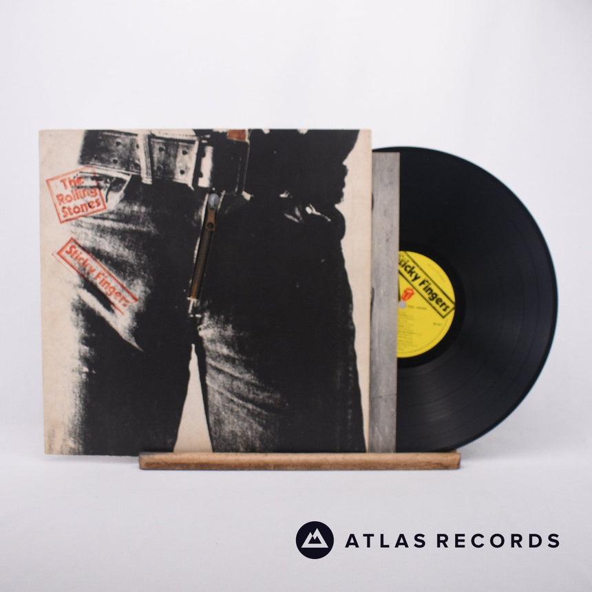 The Rolling Stones Sticky Fingers LP Vinyl Record - Front Cover & Record