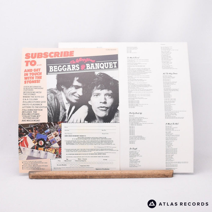 The Rolling Stones - Undercover - Insert Lyric Sheet LP Vinyl Record - EX/EX