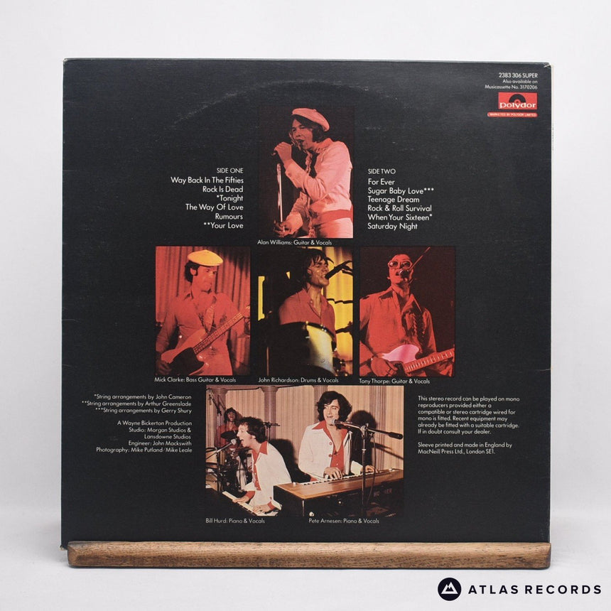 The Rubettes - Wear It's 'At - Swirl Hat Insert LP Vinyl Record - EX/VG+