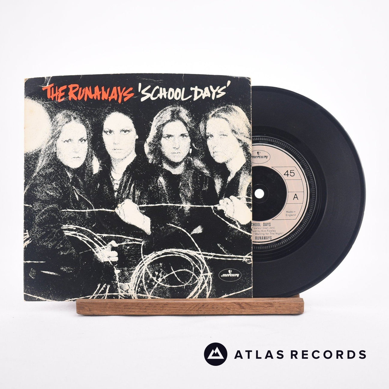 The Runaways School Days 7" Vinyl Record - Front Cover & Record