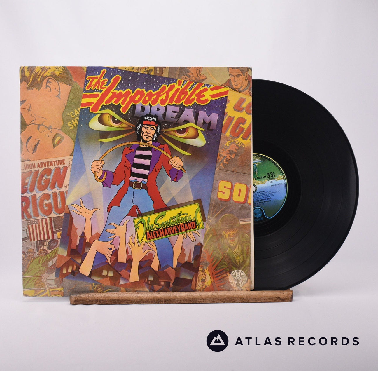 The Sensational Alex Harvey Band The Impossible Dream LP Vinyl Record - Front Cover & Record