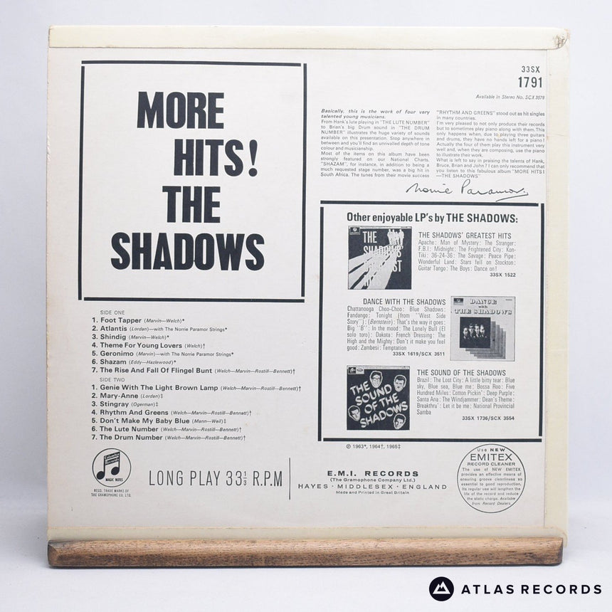 The Shadows - More Hits! - LP Vinyl Record - EX/VG+