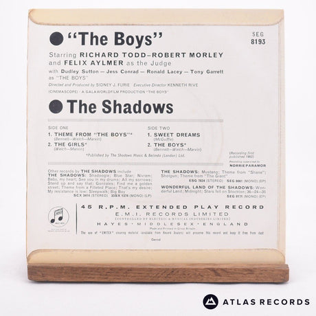 The Shadows - Theme Music From "The Boys" - 7" EP Vinyl Record - VG+/VG+