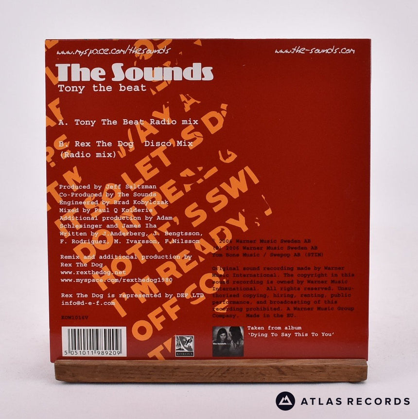 The Sounds - Tony The Beat - Orange 7" Vinyl Record - NM/NM