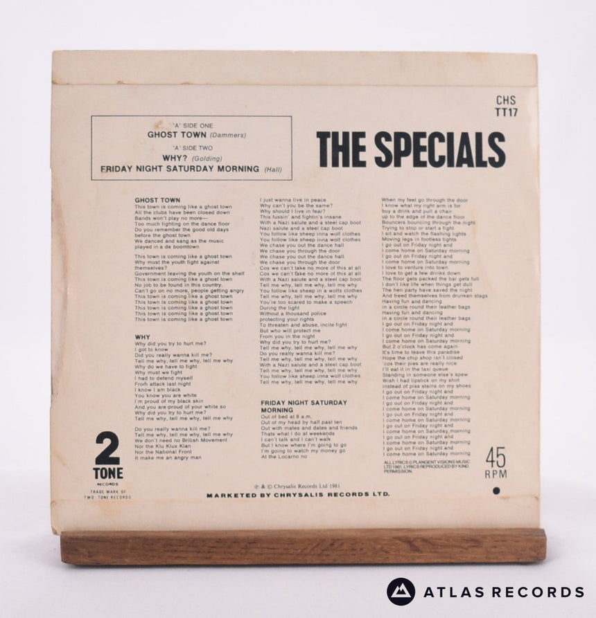 The Specials - Ghost Town - 7" Vinyl Record - VG+/VG+