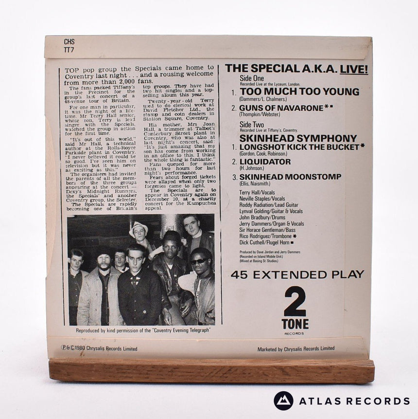 The Specials - Too Much Too Young - 7" EP Vinyl Record - EX/EX