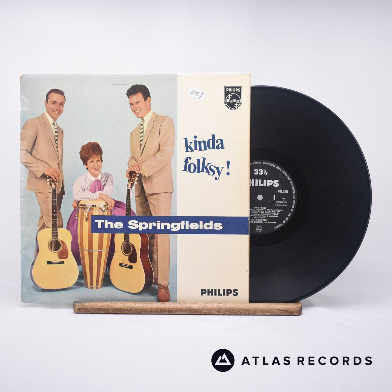 The Springfields Kinda Folksy LP Vinyl Record - Front Cover & Record