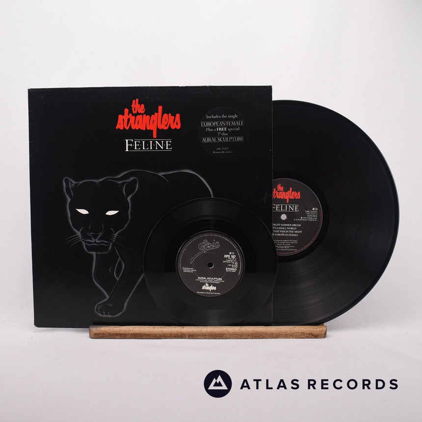 The Stranglers Feline LP + 7" Vinyl Record - Front Cover & Record