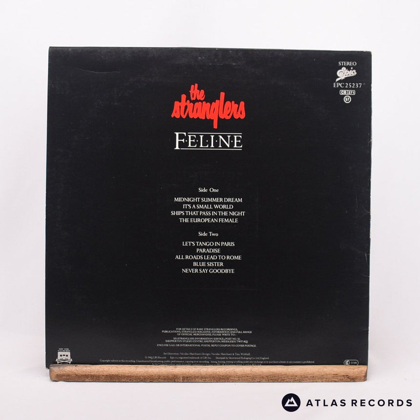 The Stranglers - Feline - Embossed Sleeve LP Vinyl Record - VG+/EX
