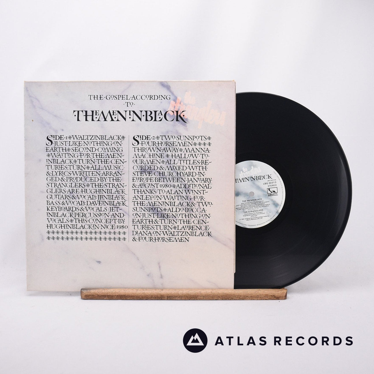 The Stranglers The Gospel According To The Meninblack LP Vinyl Record - Front Cover & Record
