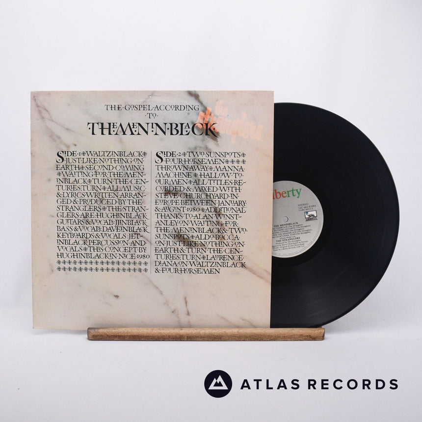The Stranglers The Gospel According To The Meninblack LP Vinyl Record - Front Cover & Record