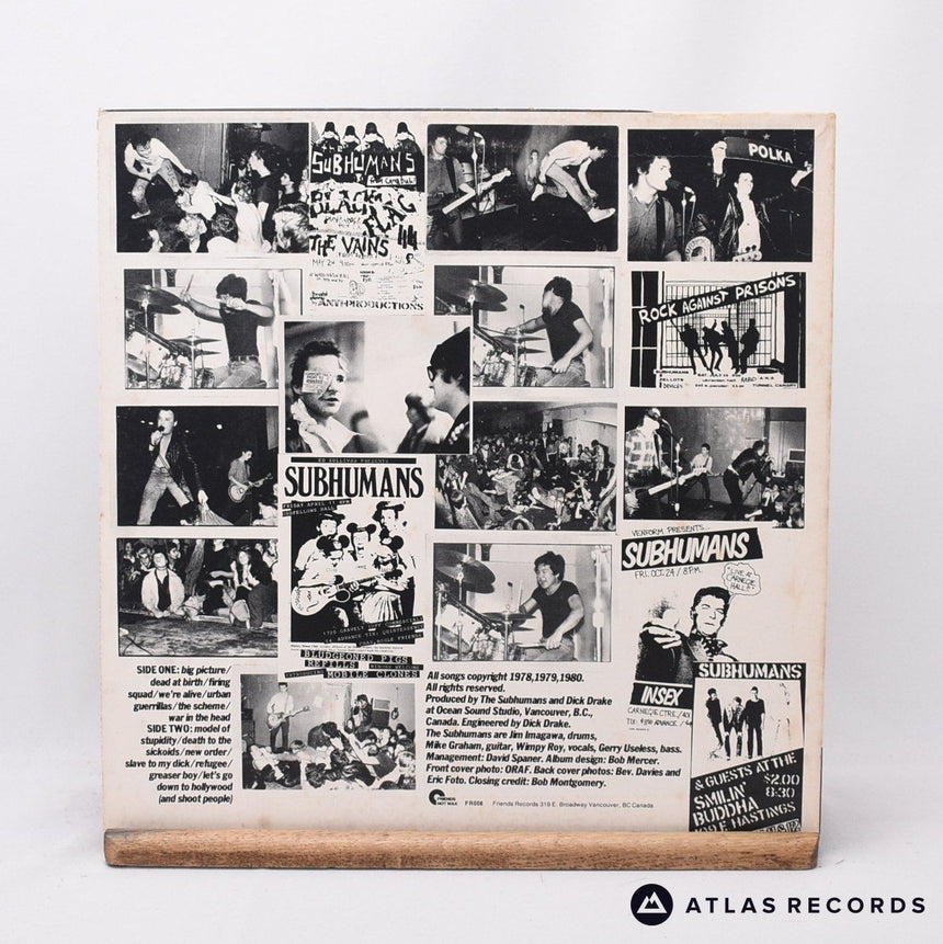 The Subhumans - Incorrect Thoughts - A B LP Vinyl Record - VG+/EX