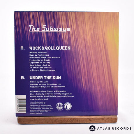 The Subways - Rock & Roll Queen - Blue 7" Vinyl Record - NM/VG+