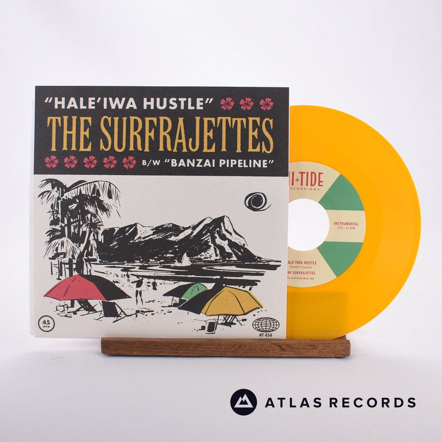 The Surfrajettes Hale’iwa Hustle 7" Vinyl Record - Front Cover & Record