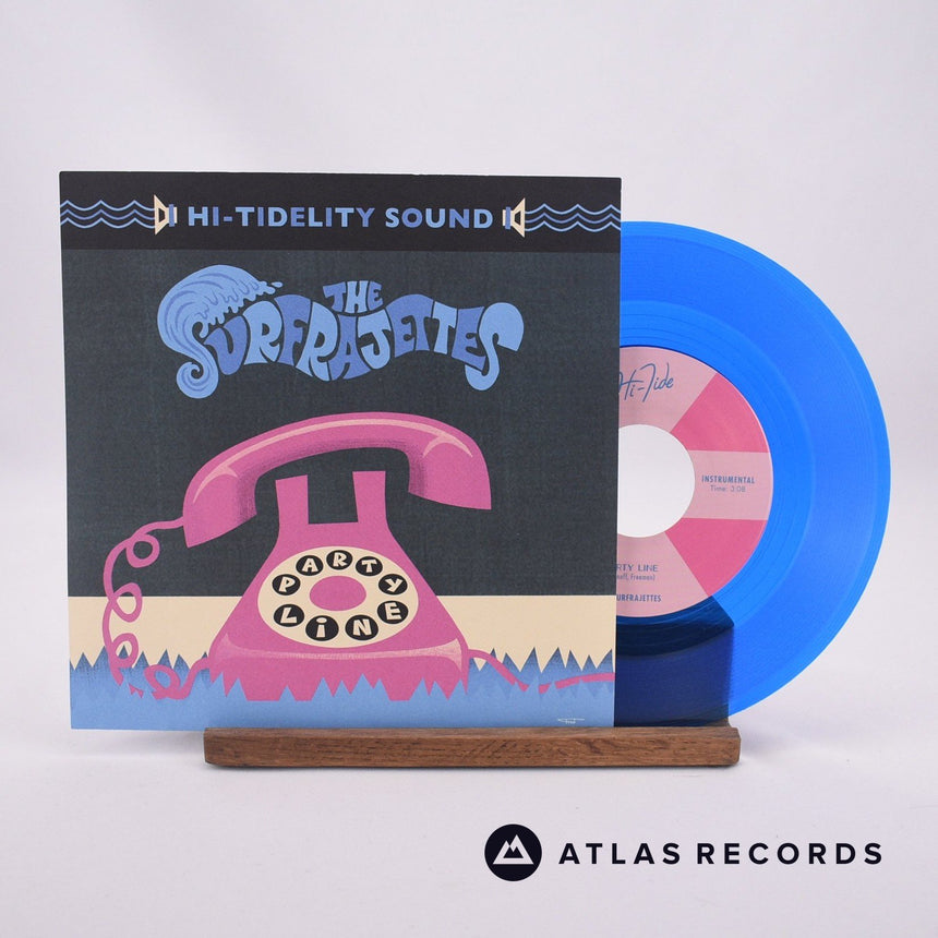 The Surfrajettes Party Line 7" Vinyl Record - Front Cover & Record