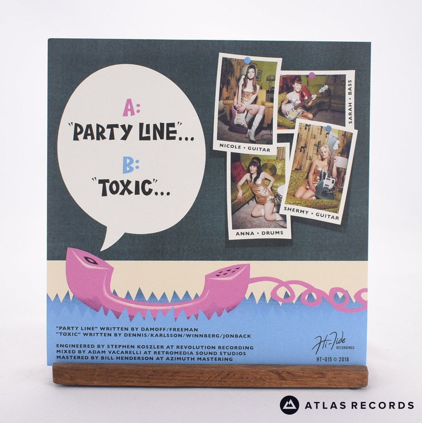 The Surfrajettes - Party Line - White 7" Vinyl Record - NM/NM