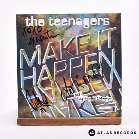 The Teenagers - Make It Happen - Blue Transparent Signed 7" Vinyl Record - NM/NM