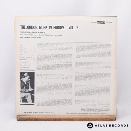 The Thelonious Monk Quartet - Thelonious Monk In Europe Vol. 2 - LP Vinyl Record